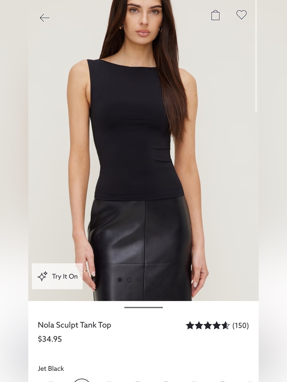 Dynamite Nola Sculpt Tank Top - Black